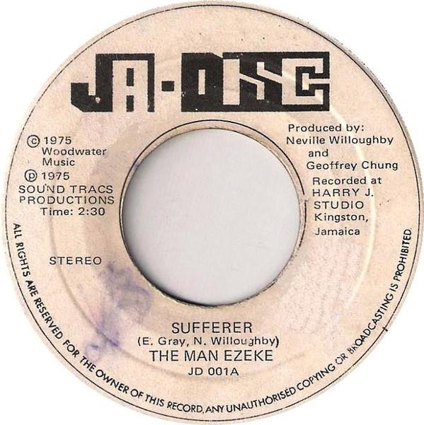 

7inch Record MAN EZEKE Sufferer Logey Pogey JD001 JaDisc 1975 Jamaica Reggae Ska Dub Used