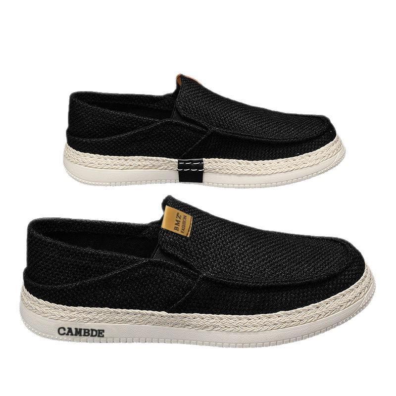 Herren Sommerschuhe aus Netzstoff zum Hineinschlüpfen, atmungsaktiv, rückenfrei, aus Canvas