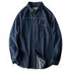 Heavy Long-Sleeved Retro Export Original Denim Shirt
