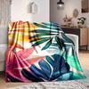 1pc Tropical Leaves Blanket Warm, Cozy, And Soft, Suitable for Sofas, Beds, Cars, And Office Use.Perfect for Camping And Travel, Making It a Great Gif