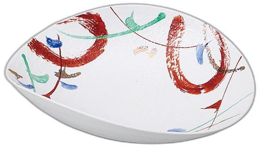 

миска для мытья кистей x 21 x Средняя усиленная Setomonohonpo с красной росписью [24.4 7см] миска, фарфор,