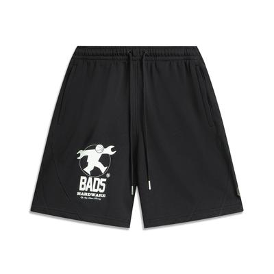 Li Ning Basketball Series Bad Five Letter Mid Waist Breathable Lace Up Casual Shorts Men Shorts AKSV749-3