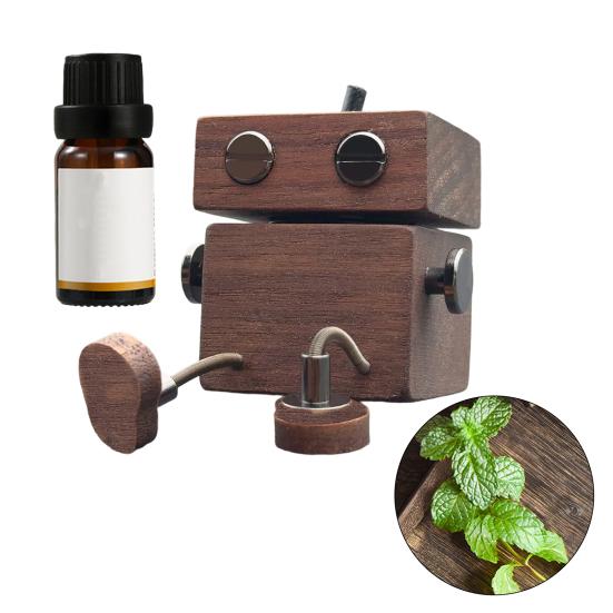 Car Aromatherapy Handmade Wooden Doll Long-Lasting Aromatherapy Essential Oil Diffuser Shaking Feet Car Dashboard Decoration