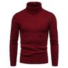 Ny vår og vinter rullekrave herre gensere Uformell Slim Fit Ensfarget Kvalitet Gensere Gensere Gensere Herre