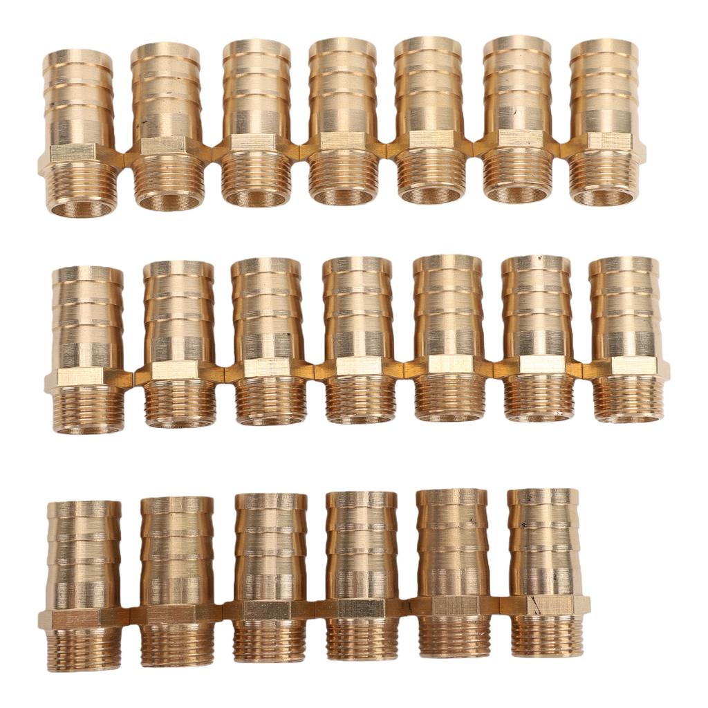 20 Stück Messing Schlauchstutzen 16mm 300PSI Luftschlauch Reparaturverbinder für Wasser Kraftstoff