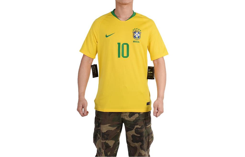 Nike Maglia da Calcio Edizione da Tifoso, Brasile, Neymar Taglia 10 Uomo Gialla BV3244-749