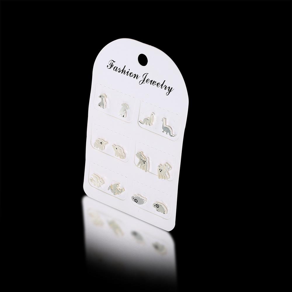 Exklusive Ohrstecker, Modisch Und Personalisiert Einfaches Dinosaurier, Schaf, Elefant 6 Paar Set Ohrstecker