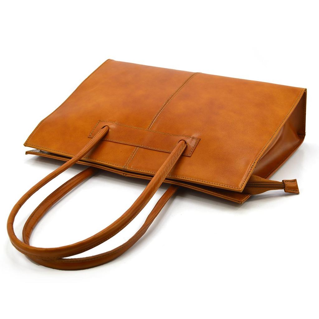 Leder-Handtasche vp046l Camel