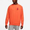 Nike Embroidered Swoosh Logo Crewneck Sweatshirt Men Tops Orange DD0883-842