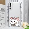 Cute Cartoon Cat Couple Phone Case for Samsung Galaxy S23 FE S22 Plus S21 S24 S25 Ultra Transparent Soft Cover Lover Pairs Funda