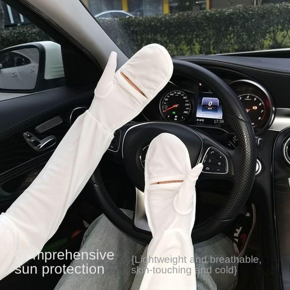 

Чохол для рук, льодовий рукав, захист від сонця, комфортний рукав проти сонячних опіків, унісекс білий