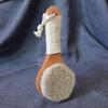 Wood Horsehair Bath Brush with Non-slip Handle, 20CM - Soft Bristles for Kids & Dry Brushing