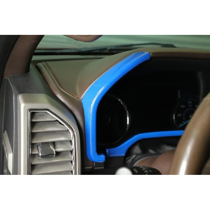 ABS Blue Dashboard Center Console Trim Cover for 15-20 Ford F150/17-19 F250 F350