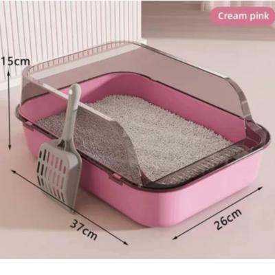Haustier-Sandkasten, Katzentoilette, spritzwassergeschütztes Katzentablett, Katzen-WC-Reinigungsbecken, Zubehör, Haustier-Toilette, Kätzchen-Tablett, Bettpfanne