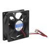 CPU Cooling Fan 80mm Quiet 3Pin Connector Black ABS Easy Installation PC Cooling Fan for Computer Chassis 2000RPM