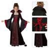 Blumenmuster Kleid mit Stehkragen Kinder Halloween Hexe Kostümkleid Für Mädchen Halloween Geburtstag Rollenspiel