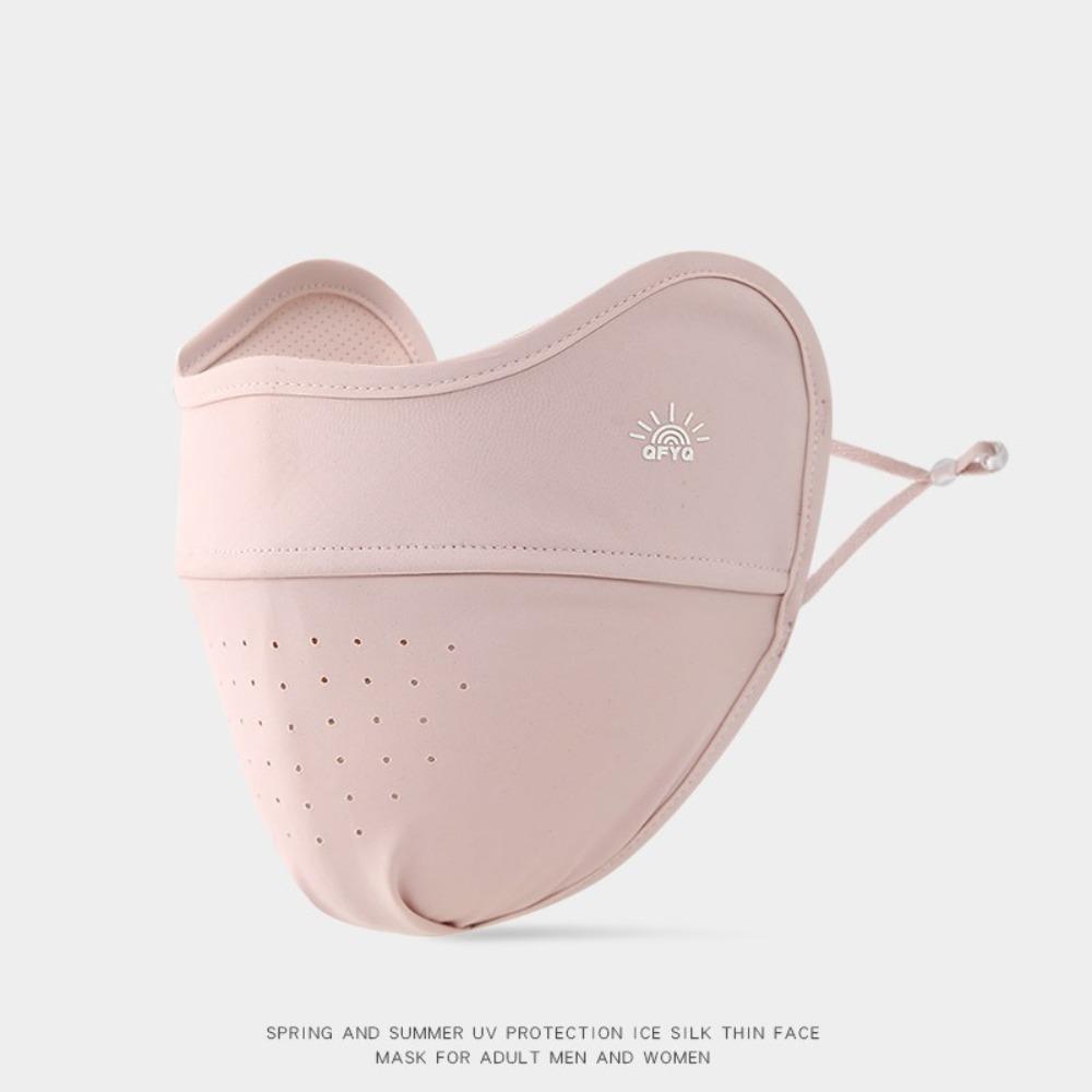 

Маска з праного крижаного шовку, захист від УФ-променів, маска від сонця, нова маска для обличчя для їзди, подарунок рожевий