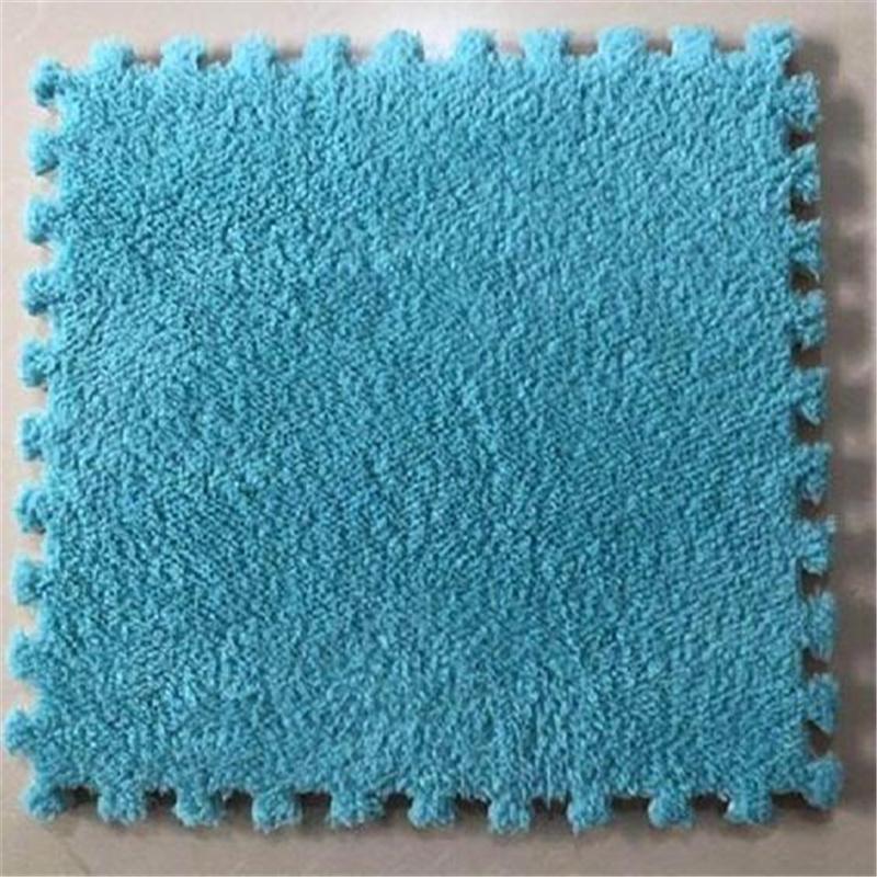 30*30cm Plush Eva Foam Spliced Thickened Floor Mat Floor Cushion Baby Crawl Mat Absorbent Dirt Resistant Jigsaw Non-slip Carpet