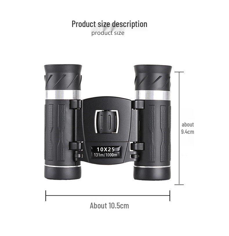 10x25 HD Binoculars & Smartphone Telescope for Concerts