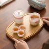 Ice Translucent Hand Painted Quick Cup Set 1 Pot 3 Cups Dehua White Porcelain Travel Tea Ware Portable Underglaze Brewing Pot