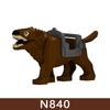 Medieval Castle Soldier Figures Building Blocks Knight Orc Warrior Dragon Wolf Animals Battle Flags Accessories Bricks Toys Boys