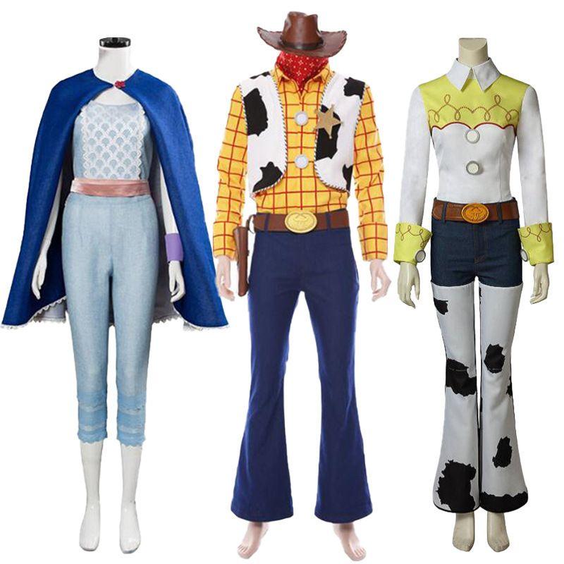 Toy Story Woody Cosplay Woody Shepherdess Bo Peep Trish Halloween Cosplay Costume Woody [Hat] XL