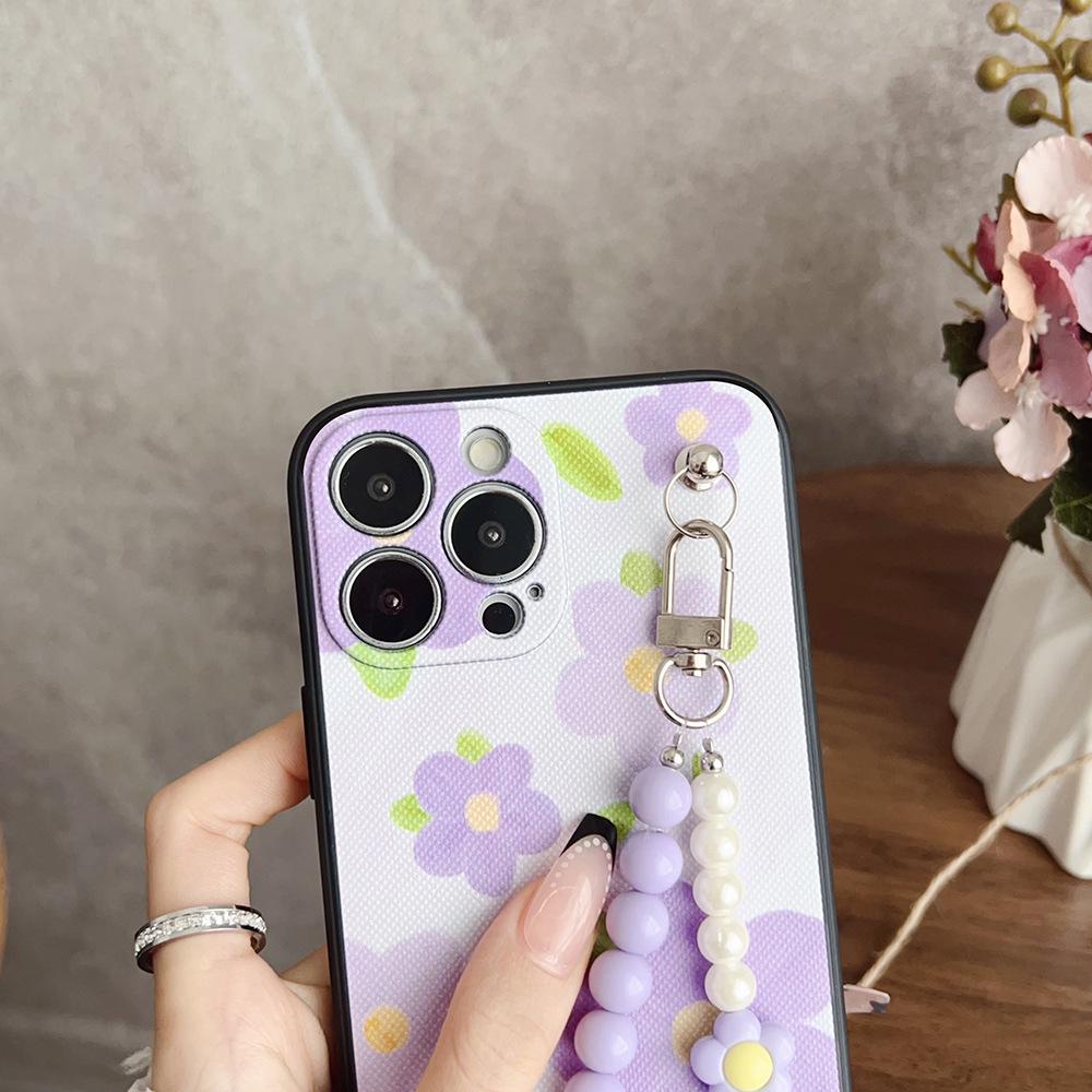 Kompatibles Blumenarmband Schmuckkette Handyhülle für itel A05S A70 A16 A33 A60