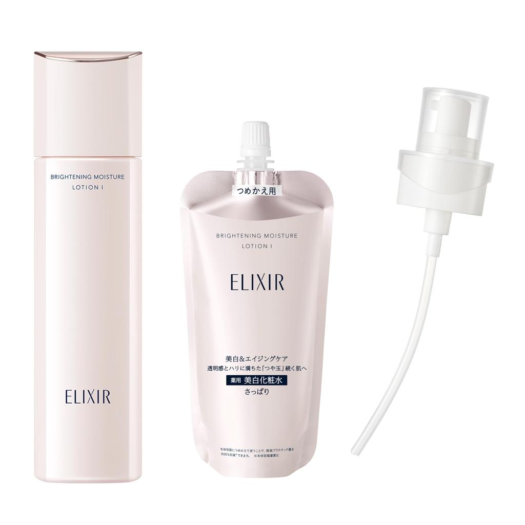 ELIXIR Brightening Lotion WT 1 170mL 150mL Main unit Refill Dedicated dispenser included Lotion Hari Aging Care Whitening White Shiseido sample