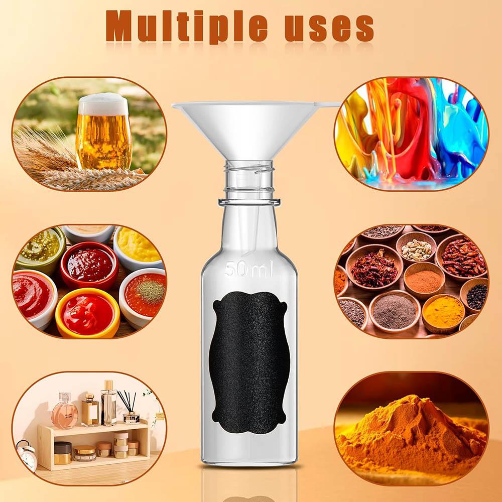 Mini Plastic Liquor Bottles, 2oz Shot Bottles with Caps Small Plastic Alcohol Bottles for Shots,Party Favors,Travel & DIY Crafts
