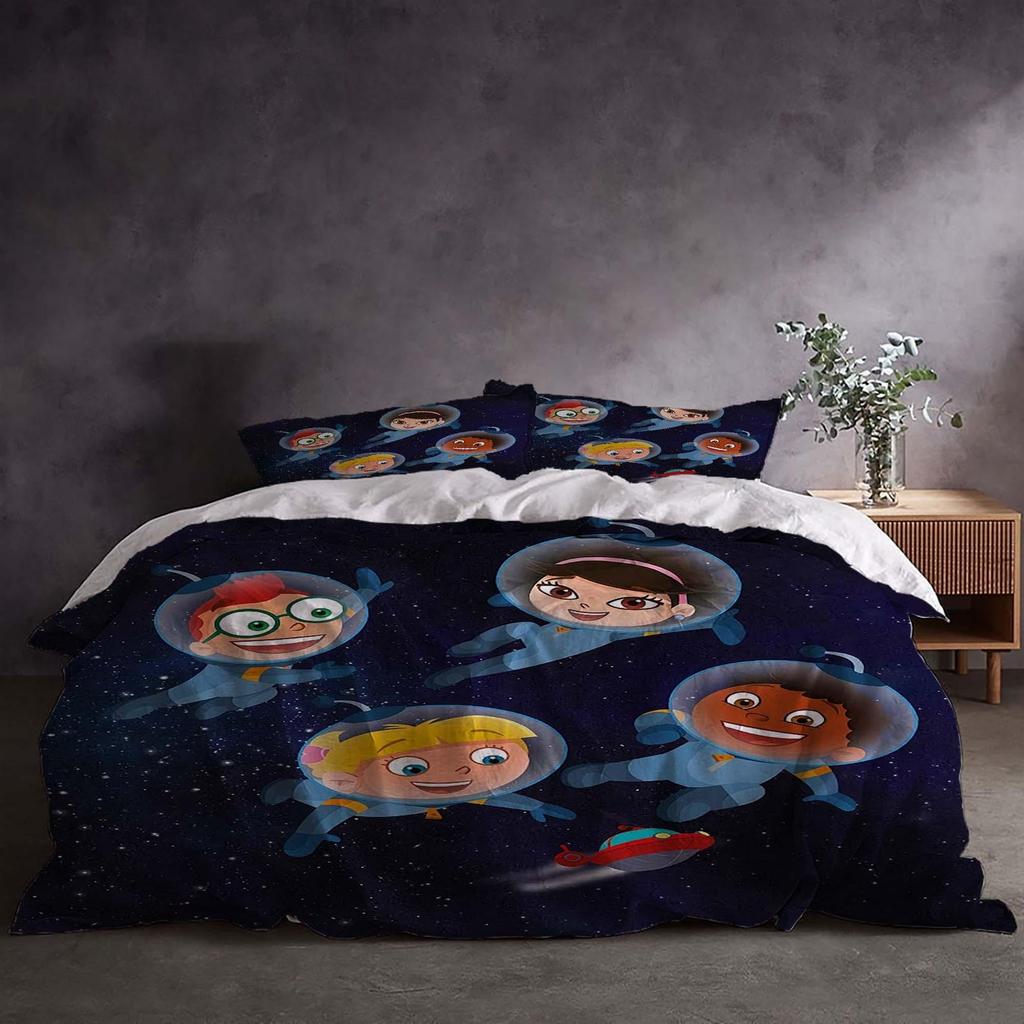 Christmas Gift 3-Piece Little Einsteins Duvet Cover Bedding Set,Queen Size, Includes Quilt Cover, Pillowcases, Machine Washable.