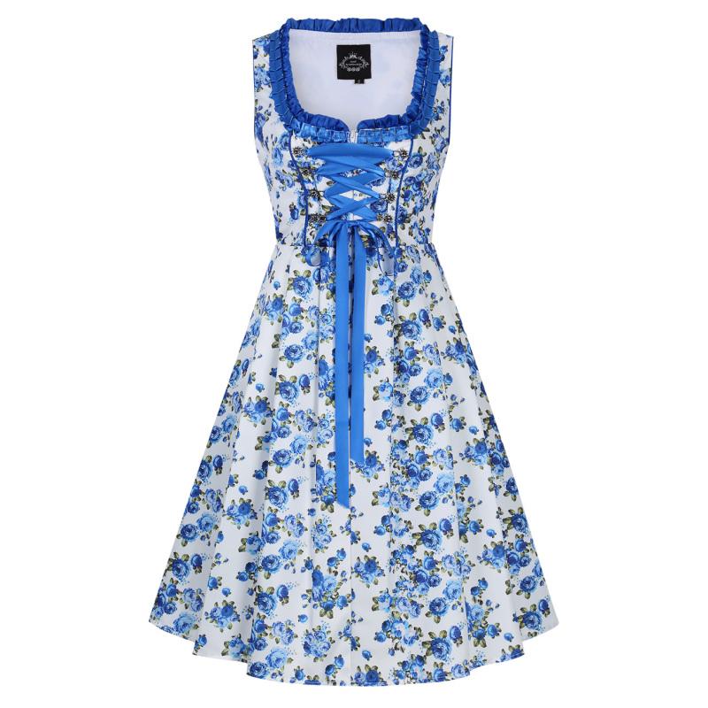 Women's Classic Dirndl Sexy Lace Apron Floral Dress 3PCS Suit for Beer Festival
