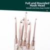 7PCS Aluminum Crochet Hooks Set Colorful Clear Handles 2.0-5.0mm DIY Knitting Tools Single-headed Hand-made Knitting Crochet
