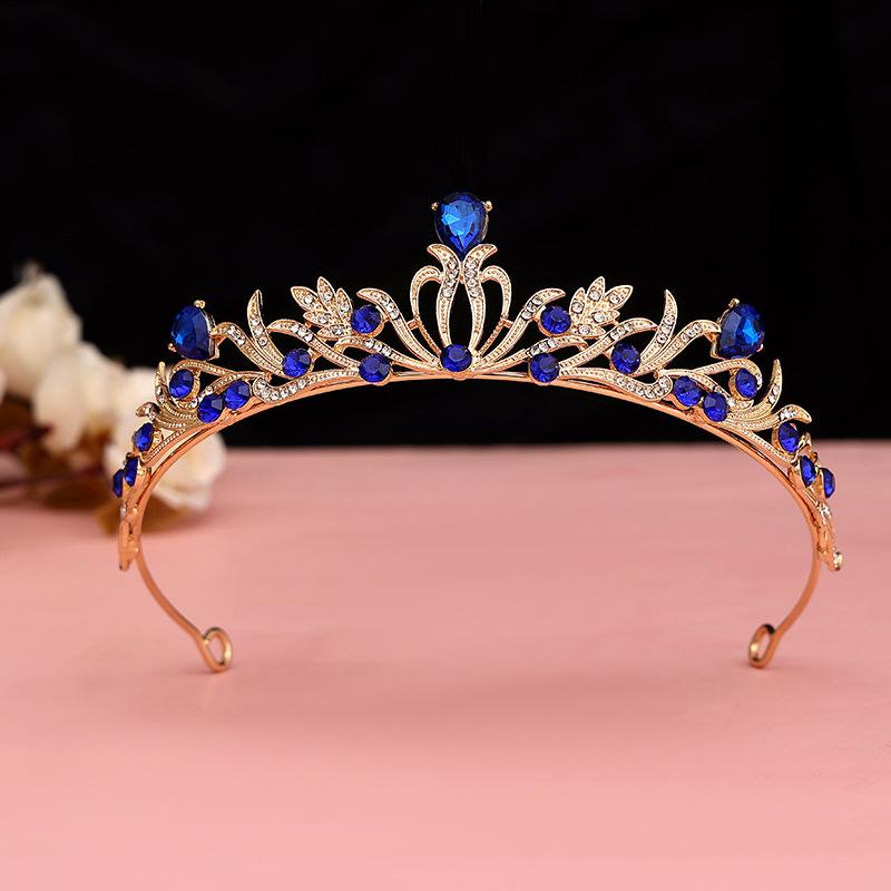 Black Baroque Crown Tiara Bride Eighteen Female Bar Mitzvah Birthday Princess Crown
