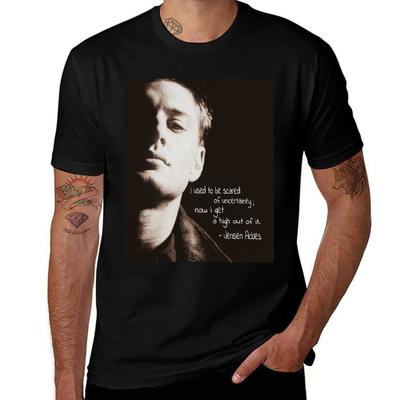 Jensen Ackles T-Shirt Cotton T Shirts Man 100% T Shirts with Prints Man Graphic T Shirt T-Shirt