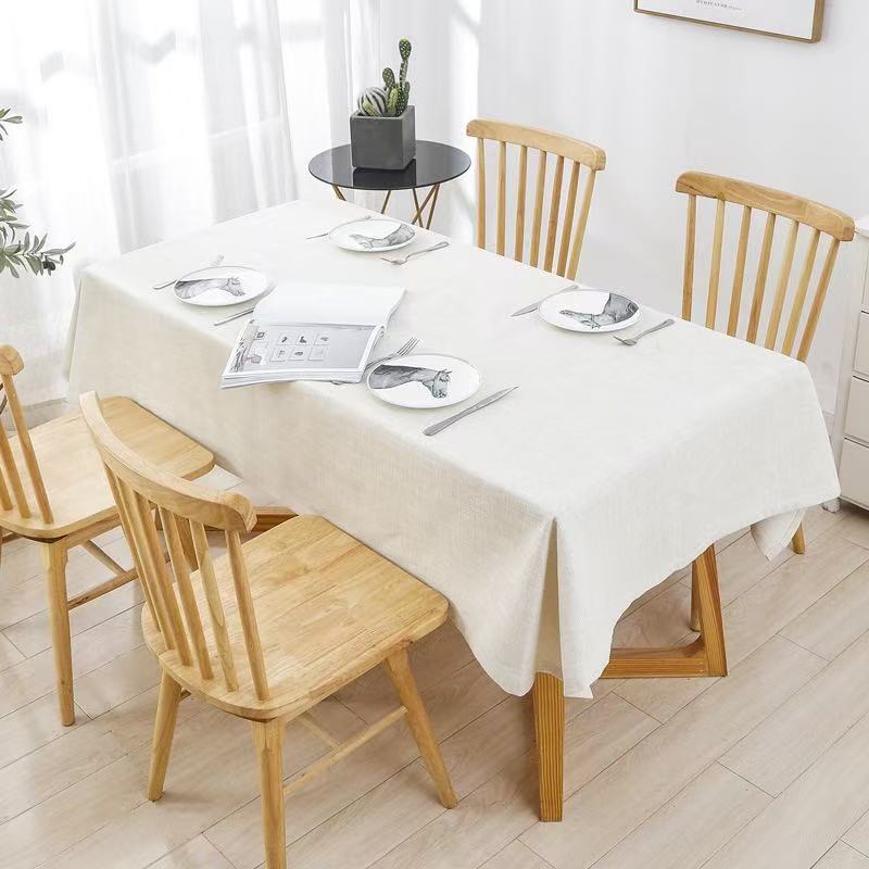 Rectangle Tablecloth Linen Textured Waterproof & Stain Resistant Table Cloth Wrinkle Free Decorative Fabric Farmhouse Table Cover