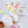 Bloeiende Bloemen Kleine Bureaukalender 2026 Mini met Houten Basis Decoratieve Planning Planner Kantoor School Slaapzaal Studio