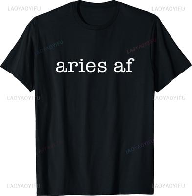 Camiseta Divertida Aries AF Astrología Cumpleaños Marzo Abril Zodiaco Camisetas Gráficas Individualidad Hombres y Mujeres Camiseta de Manga Corta