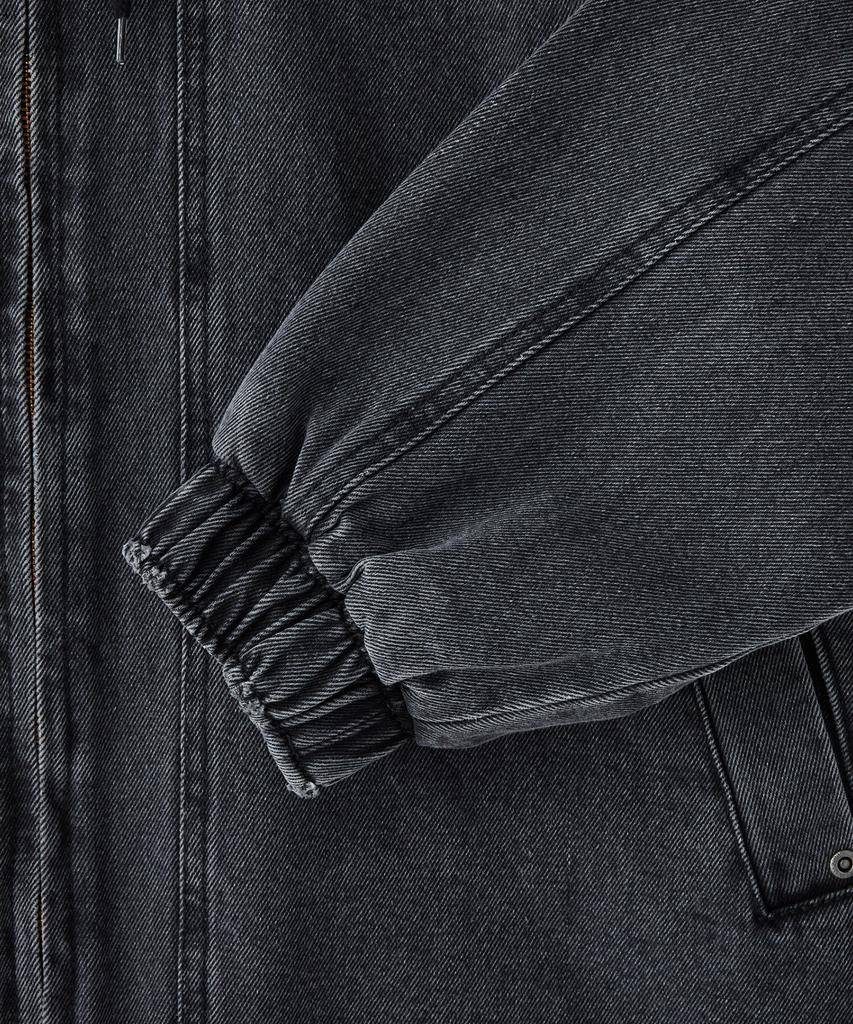 Stco Diems Cutout Denim Hoodie Zip-Up_Black (Oversized)_Ldjxa02Osb
