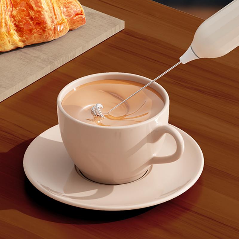 Elektrischer Eierschläger Elektrischer Milchaufschäumer Tragbarer Mini-Handheld Schneller Aufschäumer Kaffee Cappuccino Schneebesen Mixer Lebensmittelmixer