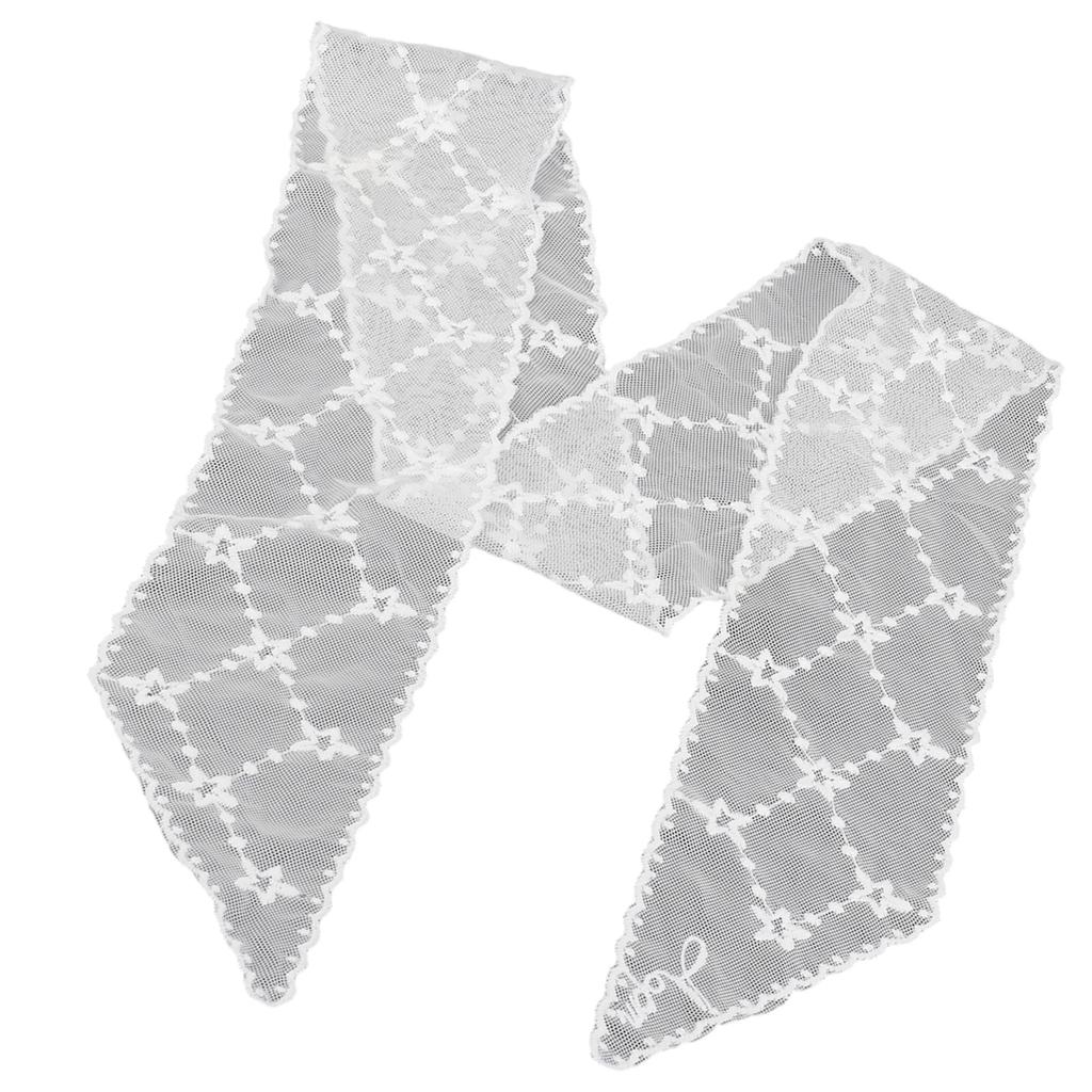 Breathable Lace Scarf Embroidery Neckwrap Seethrough Waistband For Various Occasion and Outfit All Matching Accessory