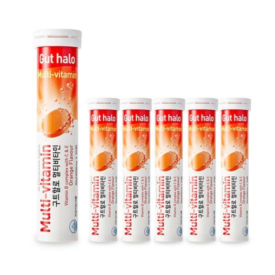 Шипучие витамины Guthalo со вкусом апельсина, 20 таблеток, 6 упаковок, Корейский продукт для здоровья