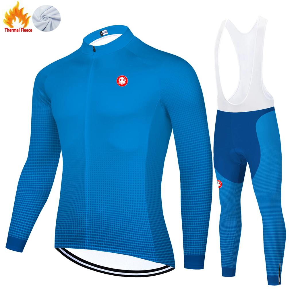 Winter Thermisch Fleece Set Ciclismo Masculino Fietstrui Wielrenkleding Heren Ropa Mtb Hombre Tenue Velo