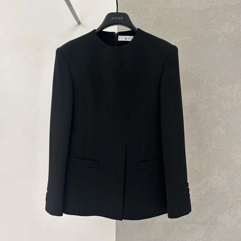 

Маленький костюм верхняя одежда женская 2024 весна новое поступление K-стиль Silm стройнящий и модный темперамент пуловер с круглым вырезом костюм интернет-знаменитости Black L