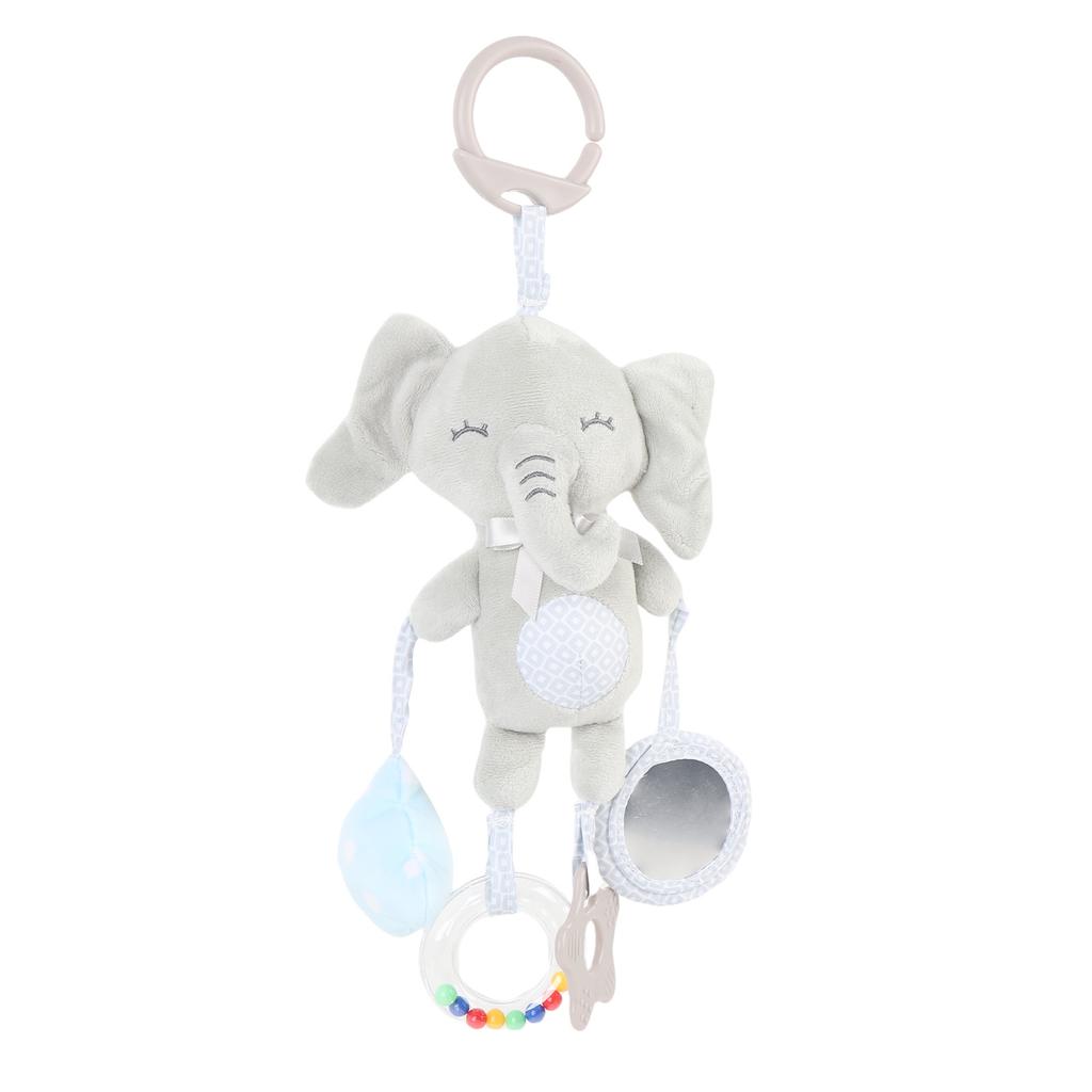 Baby Krippe Hängende Rasseln Spielzeug Cartoon Elefant Beißring Clip On Kinderwagen Spielzeug Weich für Säugling Grau