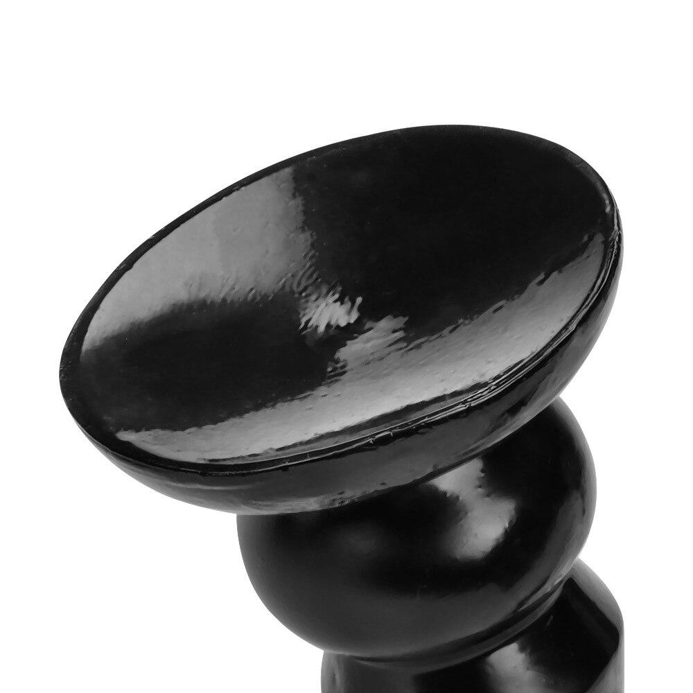 Oversized PVC Black Anal Plug with Suction Cup Sex Toys Fisting  Anal Dilator Big Dildo Slave BDSM