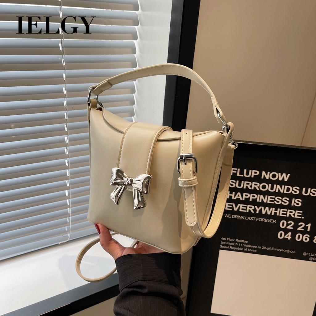 IELGY Женская модная и простая нишевая повседневная универсальная сумка-ведро на плечо — фото 3