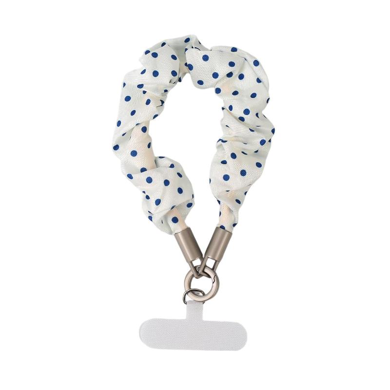 Korean Floral Plaid Phone Wrist Strap Women Detachable Phone Chain Universal Anti Lost Lanyard Cute Daily Phone Wristband