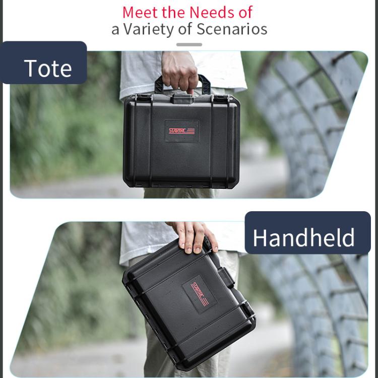 For DJI Osmo Pocket 4P STARTRC TSA Combination Lock Waterproof Dual-layer Suitcase Storage Box (Black)