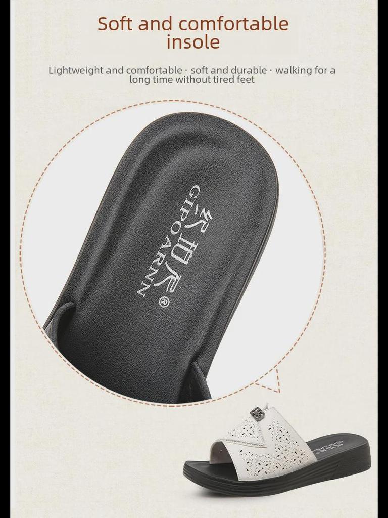 2025 Sommer Damen rutschfeste Sandalen mit weicher Sohle für mittleres Alter und ältere Menschen