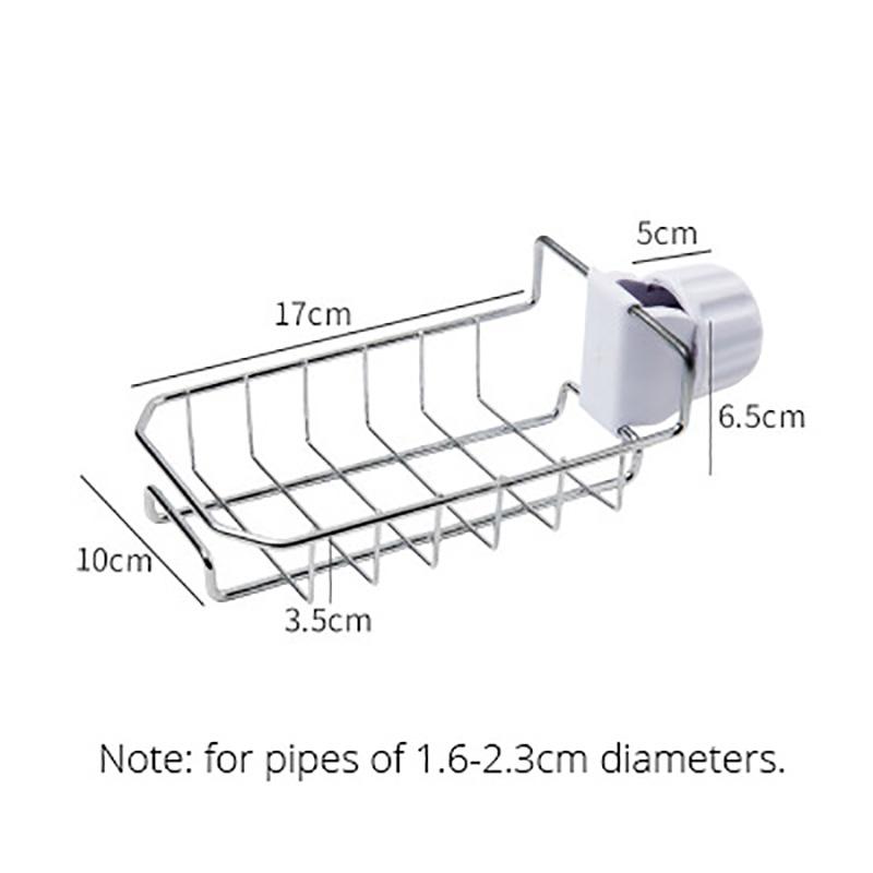 Adjustable Kitchen Drainer Rack Steel Sponge Holder Storage Organizer Soap Dish Sink Faucet Drying Rack Bathroom Accessories